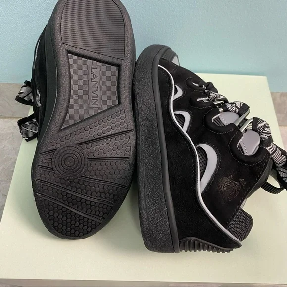 Lanvin Black and White Kids Sneakers - Picture 3 of 6